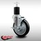 Service Caster 5'' SS Black Poly Swivel 1-3/4'' Expanding Stem Caster with Brake SCC-SSEX20S514-PPUB-BLK-TLB-134 - alternate 3